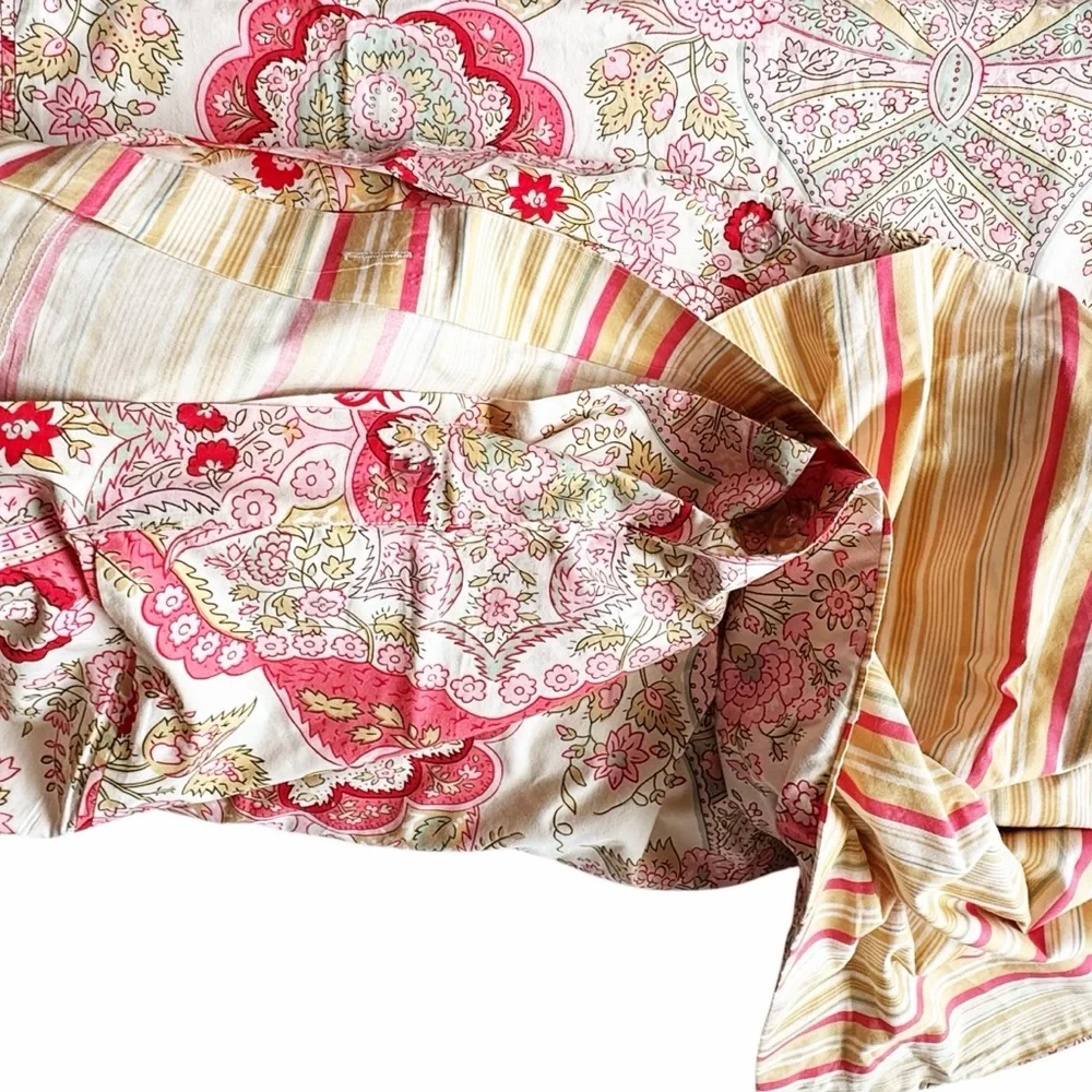 Pottery Barn Bohemian Floral Duvet Cover and Pillow Shams - Retired Print - KING